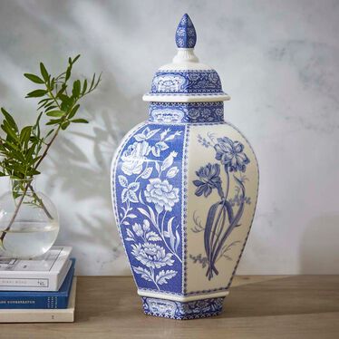 Blue Italian Floral Vase